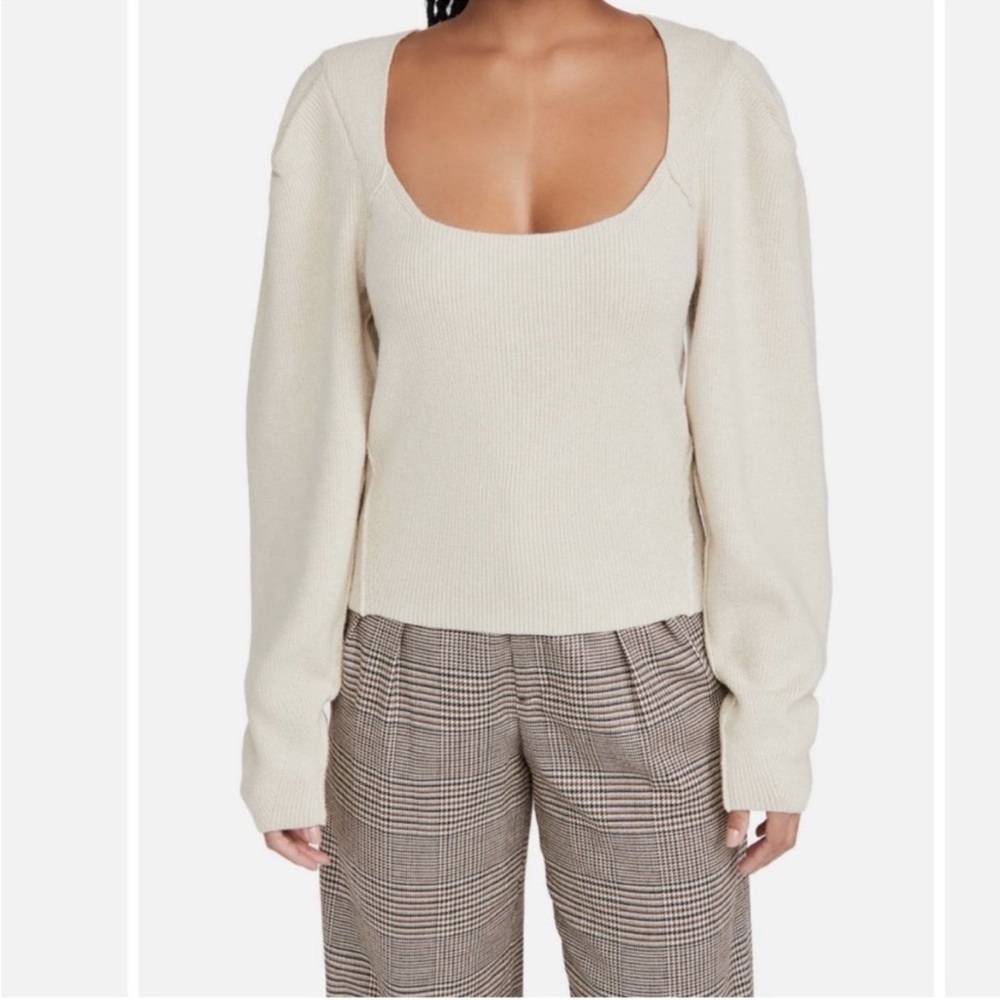 19. Free People Saffron Ribbed Open Back Sweater NWT Sz XL